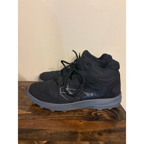 Boombah Men’s 12 Black Gray Turf Baseball Shoes Mid Top Athletic Sneakers EUC - Picture 6 of 7